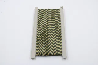 Army Green and Light Yellow 2-Ply Twisted Macrame Cord sample, design MT-996C48F5, view 2