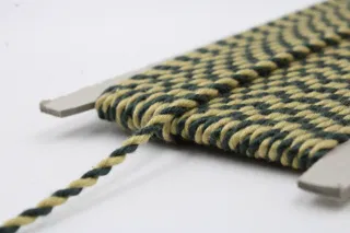 Army Green and Light Yellow 2-Ply Twisted Macrame Cord sample, design MT-996C48F5, view 5