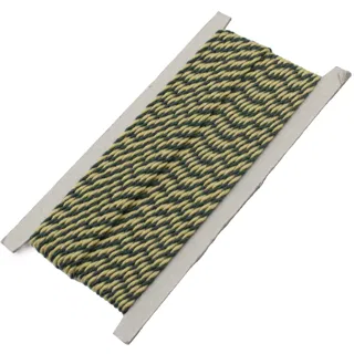 Army Green and Light Yellow 2-Ply Twisted Macrame Cord sample, design MT-996C48F5, view 7