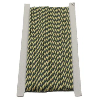 Army Green and Light Yellow 2-Ply Twisted Macrame Cord sample, design MT-996C48F5, view 8