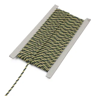 Army Green and Light Yellow 2-Ply Twisted Macrame Cord sample, design MT-996C48F5, view 9