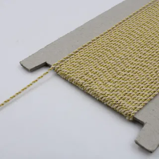 Pale Straw Beige and Gold Metallic 2-Ply Twisted Macrame Cord sample, design MT-D16E2F6A, view 4