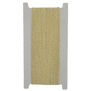 Pale Straw Beige and Gold Metallic 2-Ply Twisted Macrame Cord sample, design MT-D16E2F6A, view 6