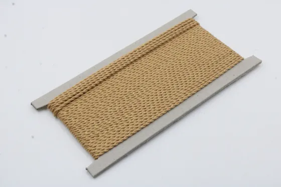Warm Tan Beige and Gold Metallic 2-Ply Twisted Macrame Cord