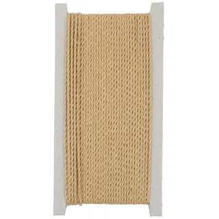 Warm Tan Beige and Gold Metallic 2-Ply Twisted Macrame Cord sample, design MT-7A5DA454, view 6