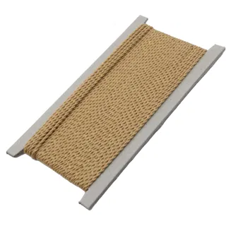 Warm Tan Beige and Gold Metallic 2-Ply Twisted Macrame Cord sample, design MT-7A5DA454, view 7