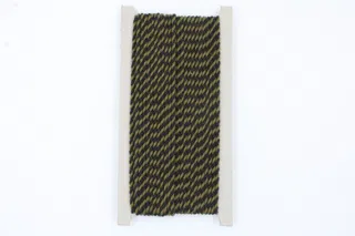Black and Olive Green 2-Ply Twisted Macrame Cord sample, design MT-D1D81C7C, view 2