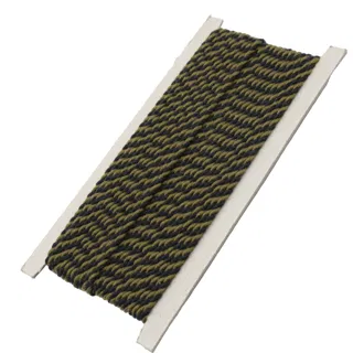 Black and Olive Green 2-Ply Twisted Macrame Cord sample, design MT-D1D81C7C, view 6