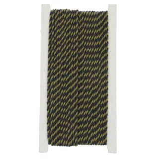 Black and Olive Green 2-Ply Twisted Macrame Cord sample, design MT-D1D81C7C, view 7