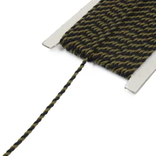 Black and Olive Green 2-Ply Twisted Macrame Cord sample, design MT-D1D81C7C, view 8