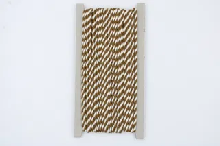 Camel Brown and White 2-Ply Twisted Macrame Cord sample, design MT-C282AE59, view 3