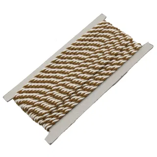 Camel Brown and White 2-Ply Twisted Macrame Cord sample, design MT-C282AE59, view 8