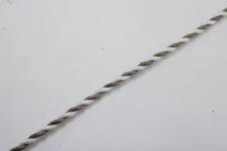 Grey-Taupe and White 2-Ply Twisted Macrame Cord sample, design MT-FE49515A, view 5
