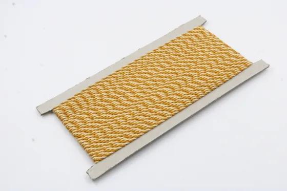 Cream and Mustard Yellow 2-Ply Twisted Macrame Cord