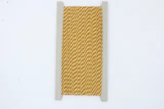 Cream and Mustard Yellow 2-Ply Twisted Macrame Cord sample, design MT-45CAD8EE, view 2