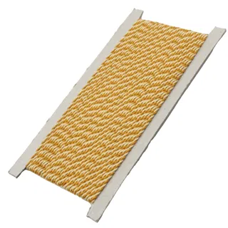 Cream and Mustard Yellow 2-Ply Twisted Macrame Cord sample, design MT-45CAD8EE, view 7