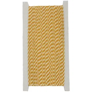 Cream and Mustard Yellow 2-Ply Twisted Macrame Cord sample, design MT-45CAD8EE, view 8