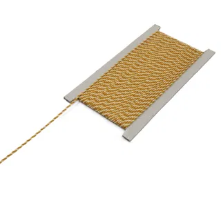 Cream and Mustard Yellow 2-Ply Twisted Macrame Cord sample, design MT-45CAD8EE, view 9