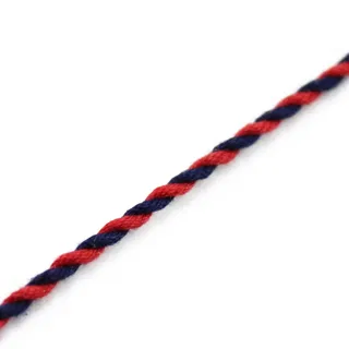Navy Blue and Red 2-Ply Twisted Macrame Cord sample, design MT-F77D0A3A, view 10