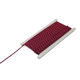 Navy Blue and Red 2-Ply Twisted Macrame Cord sample, design MT-F77D0A3A, view 9