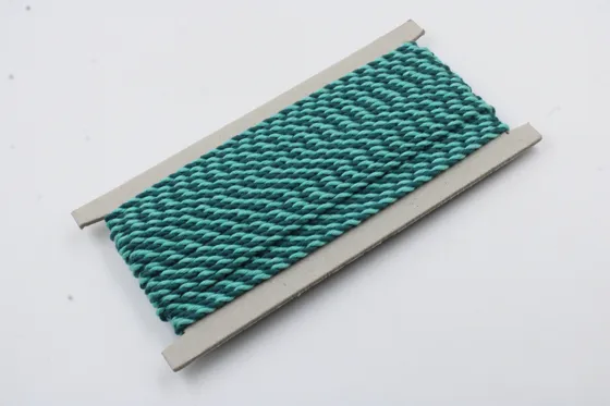 Light Aqua and Dark Teal Green 2-Ply Twisted Macrame Cord