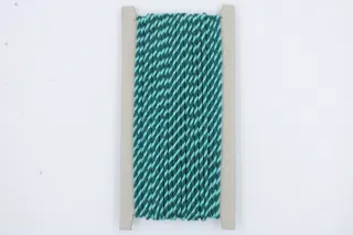 Light Aqua and Dark Teal Green 2-Ply Twisted Macrame Cord sample, design MT-05D5A506, view 2