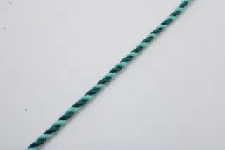 Light Aqua and Dark Teal Green 2-Ply Twisted Macrame Cord sample, design MT-05D5A506, view 5