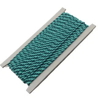 Light Aqua and Dark Teal Green 2-Ply Twisted Macrame Cord sample, design MT-05D5A506, view 7