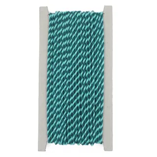 Light Aqua and Dark Teal Green 2-Ply Twisted Macrame Cord sample, design MT-05D5A506, view 8