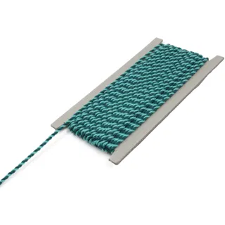 Light Aqua and Dark Teal Green 2-Ply Twisted Macrame Cord sample, design MT-05D5A506, view 9