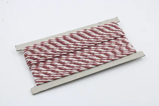 Dusty Pink and White 2-Ply Twisted Macrame Cord