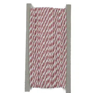 Dusty Pink and White 2-Ply Twisted Macrame Cord sample, design MT-DB1CC9FA, view 14