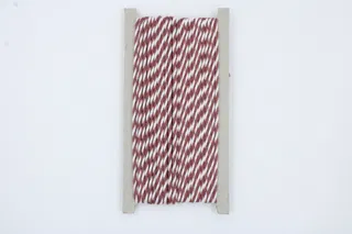 Dusty Pink and White 2-Ply Twisted Macrame Cord sample, design MT-DB1CC9FA, view 2