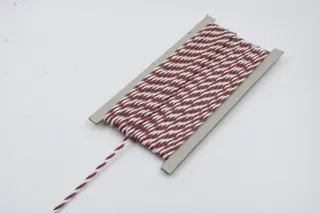 Dusty Pink and White 2-Ply Twisted Macrame Cord sample, design MT-DB1CC9FA, view 3