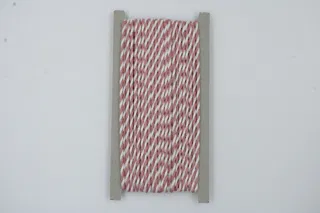 Dusty Pink and White 2-Ply Twisted Macrame Cord sample, design MT-DB1CC9FA, view 6
