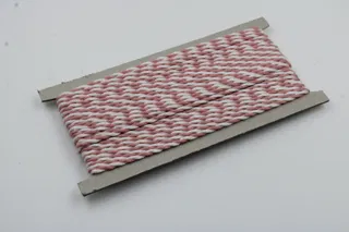 Dusty Pink and White 2-Ply Twisted Macrame Cord sample, design MT-DB1CC9FA, view 7