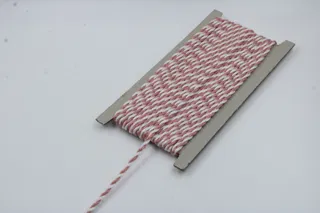 Dusty Pink and White 2-Ply Twisted Macrame Cord sample, design MT-DB1CC9FA, view 8