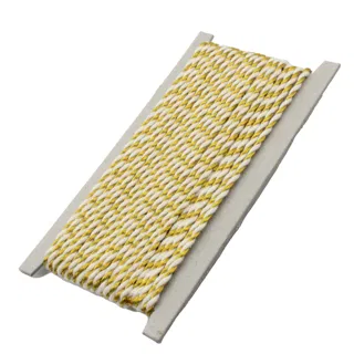 Gold and Off White 2-Ply Twisted Macrame Cord sample, design MT-0F56E651, view 5