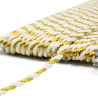 Gold and Off White 2-Ply Twisted Macrame Cord sample, design MT-0F56E651, view 7