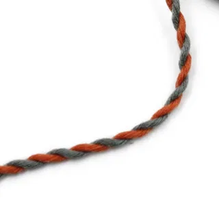 Grey and Orange 2-Ply Twisted Macrame Cord sample, design MT-C03D5D58, view 10