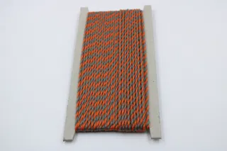 Grey and Orange 2-Ply Twisted Macrame Cord sample, design MT-C03D5D58, view 2