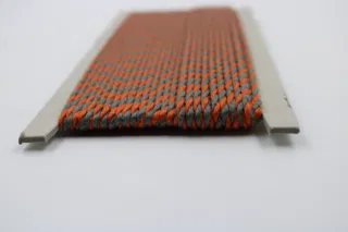 Grey and Orange 2-Ply Twisted Macrame Cord sample, design MT-C03D5D58, view 3
