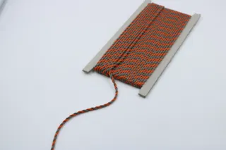 Grey and Orange 2-Ply Twisted Macrame Cord sample, design MT-C03D5D58, view 4