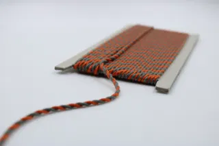 Grey and Orange 2-Ply Twisted Macrame Cord sample, design MT-C03D5D58, view 5