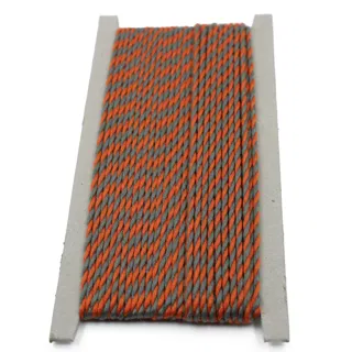 Grey and Orange 2-Ply Twisted Macrame Cord sample, design MT-C03D5D58, view 8