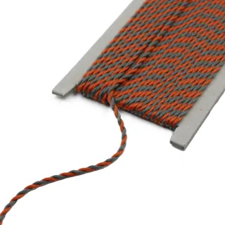 Grey and Orange 2-Ply Twisted Macrame Cord sample, design MT-C03D5D58, view 9