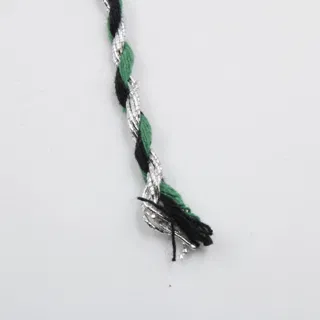 Green, Black and Silver Metallic 2-Ply Twisted Macrame Cord sample, design MT-D66AED1D, view 7