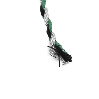 Green, Black and Silver Metallic 2-Ply Twisted Macrame Cord sample, design MT-D66AED1D, view 8