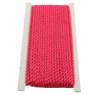 Hot Pink 2-Ply Twisted Macrame Cord sample, design MT-3401F93B, view 7