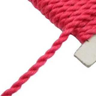 Hot Pink 2-Ply Twisted Macrame Cord sample, design MT-3401F93B, view 8